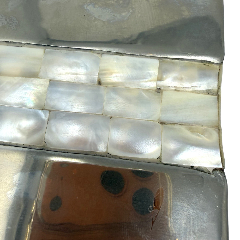Vintage Paradigm Exclusives India Stainless Steel Shell Inlay Tissue Holder - Picture 3 of 13